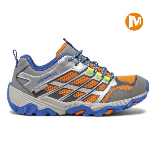 Dětské Tenisky Merrell Moab FST Low Waterproof Šedé/Stříbrné/Oranžové (CZ. FAMUG)